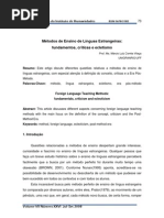 TEXTO 1, Metodos de ensino de línguas estrangeiras