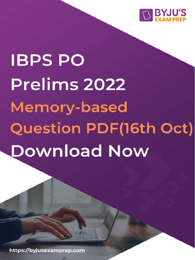 Ibps Po 2022 Prelims Exam Memory Based PDF Hindi 95 | PDF