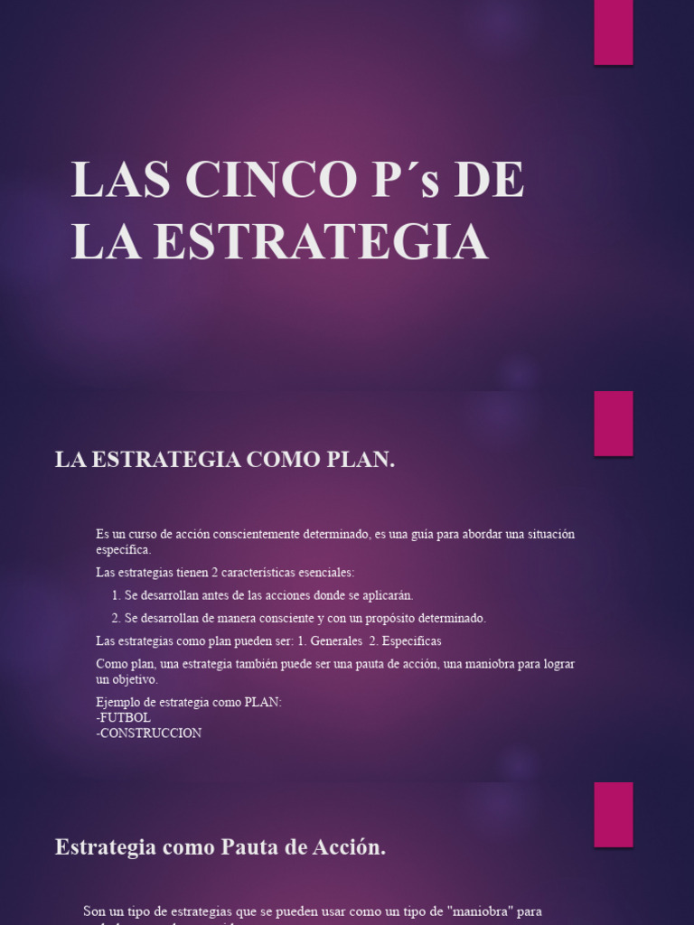 LAS CINCO P S DE LA ESTRATEGIA PDF