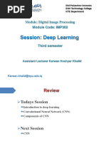 Session: Deep Learning: Module: Digital Image Processing Module Code: IMP302