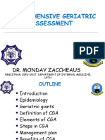 Comprehensive Geriatric Assessment (Cga) by Dr. Monday J. Zaccheaus New