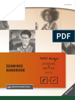 Toeic Bridge Speaking Writing Examinee Handbook