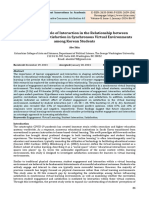 The Mediating Role of Interaction in The Relationship Between Engagement and Satisfaction in Synchronous Virtual Environments Among Korean Students