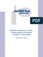 Arantía de Seriedad de La Oferta Contrato Privado Con Elementos Extraños A Dicho Régimen