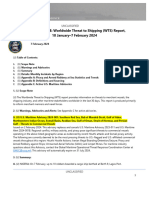 U.S. Navy Office of Naval Intelligence Worldwide Threat To Shipping (WTS) Report, 10 January - 7 February 2024
