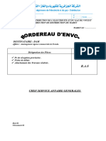 BORDEREAU D'envoie