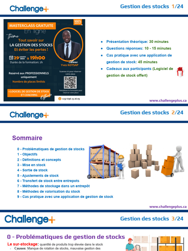 Formation sur la gestion des stocks | PDF | Inventaire | Business