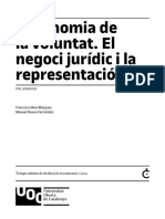 Autonomia de La Voluntat. El Negoci Jurídic I La Representació