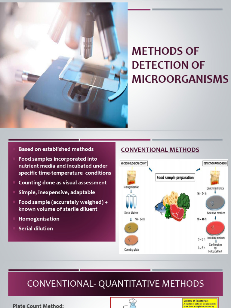 Methods oF detection of microorganisms | PDF | Dna | Bacteria