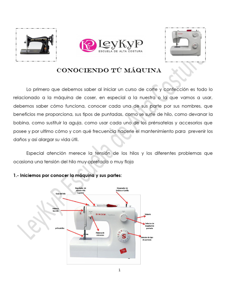 Conociendo Tú Maquina Pdf Máquina De Coser Ropa