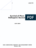 Survival of Plant Pathogenic Bacteria: Special Circular 100 JUNE 1974