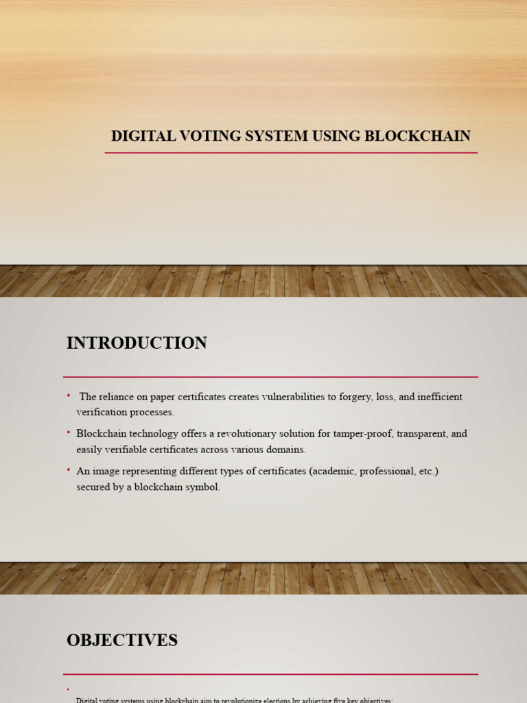 Digital Voting System Using Blockchain | PDF | Business | Computers