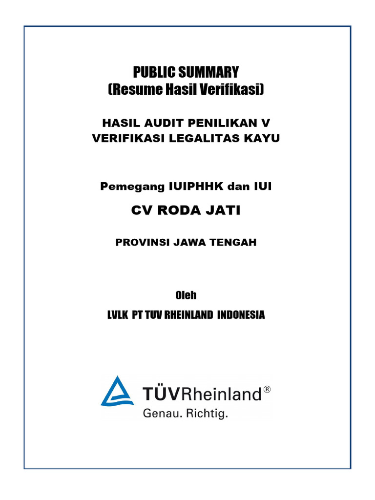 Verifikasi Legalitas CV Roda Jati | PDF