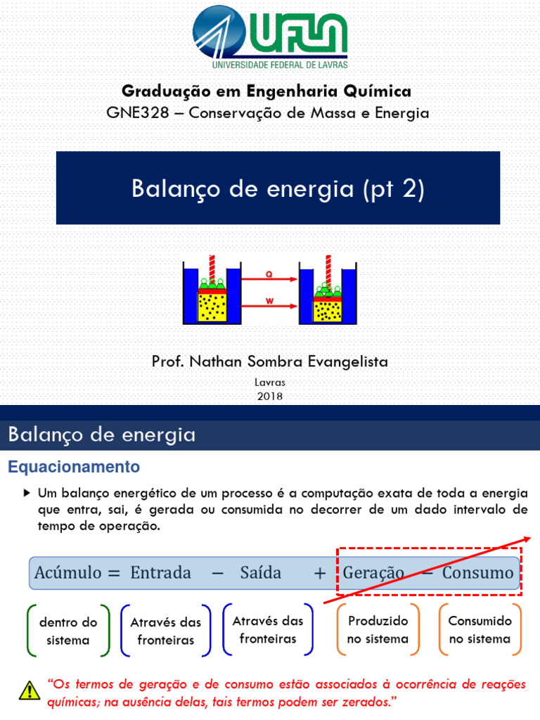 Aula 11 Balanço de Energia | PDF | Calor | Engenharia Mecânica