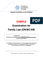 Family Law AB Sample Exam 1