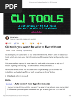 CLI Tools You Won't Be Able To Live Without ? - DEV Community