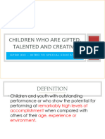 Children Who Are Gifted, Talented and Creative