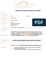 Dossier Candidature Locataire