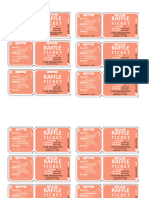 Pattern Raffle Ticket Template