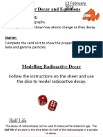 Lesson Four - Half Lives and Nuclear Equations