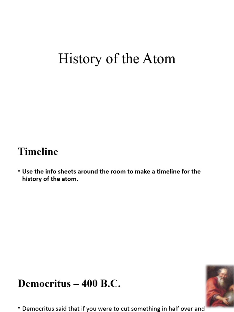Lesson Two History of The Atom | PDF | Atoms | Atomic Nucleus