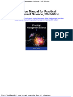 Full Solution Manual For Practical Management Science 5Th Edition PDF Docx Full Chapter Chapter