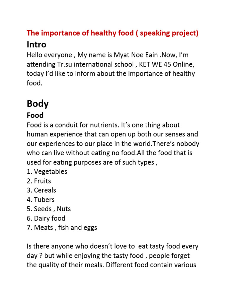 Healthy Eating for Students | PDF | Foods | Healthy Diet