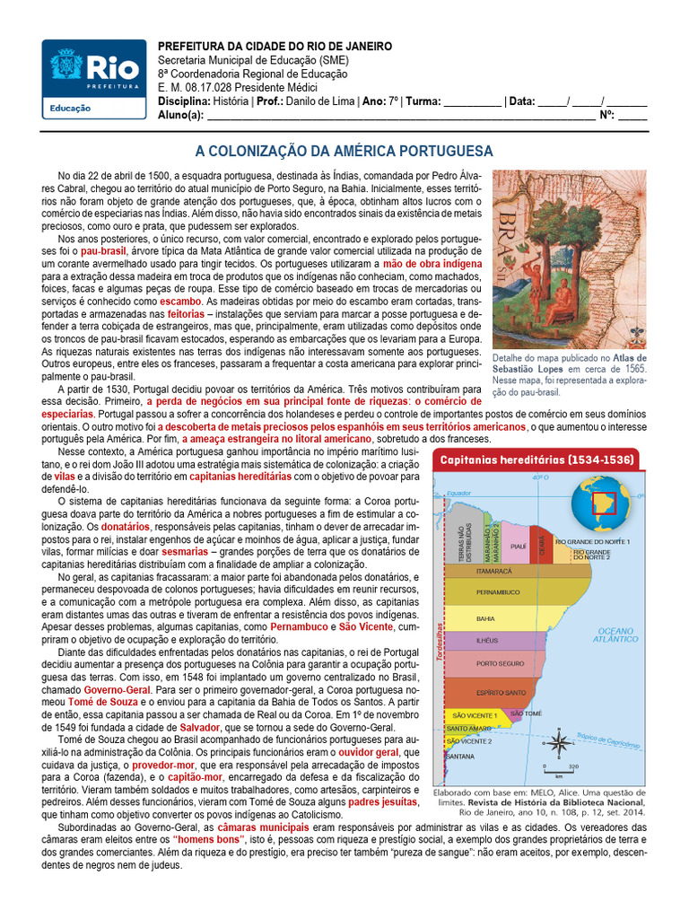 Colonização Portuguesa na América | PDF | Escravidão | Barter (operação ...