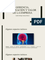 Gerencia, Planeación y Valor de La Empresa