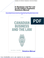 Full Canadian Business and The Law Canadian 6Th Edition Duplessis Solutions Manual PDF Docx Full Chapter Chapter