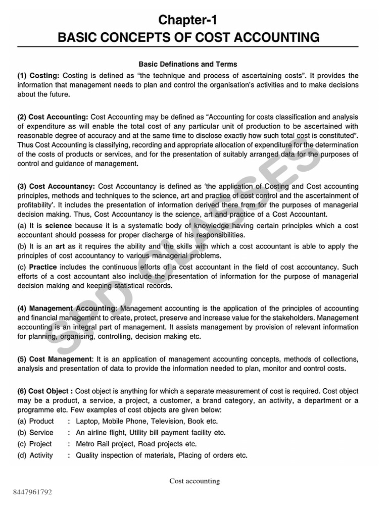 Cost accounting PDF Business Economics Accounting