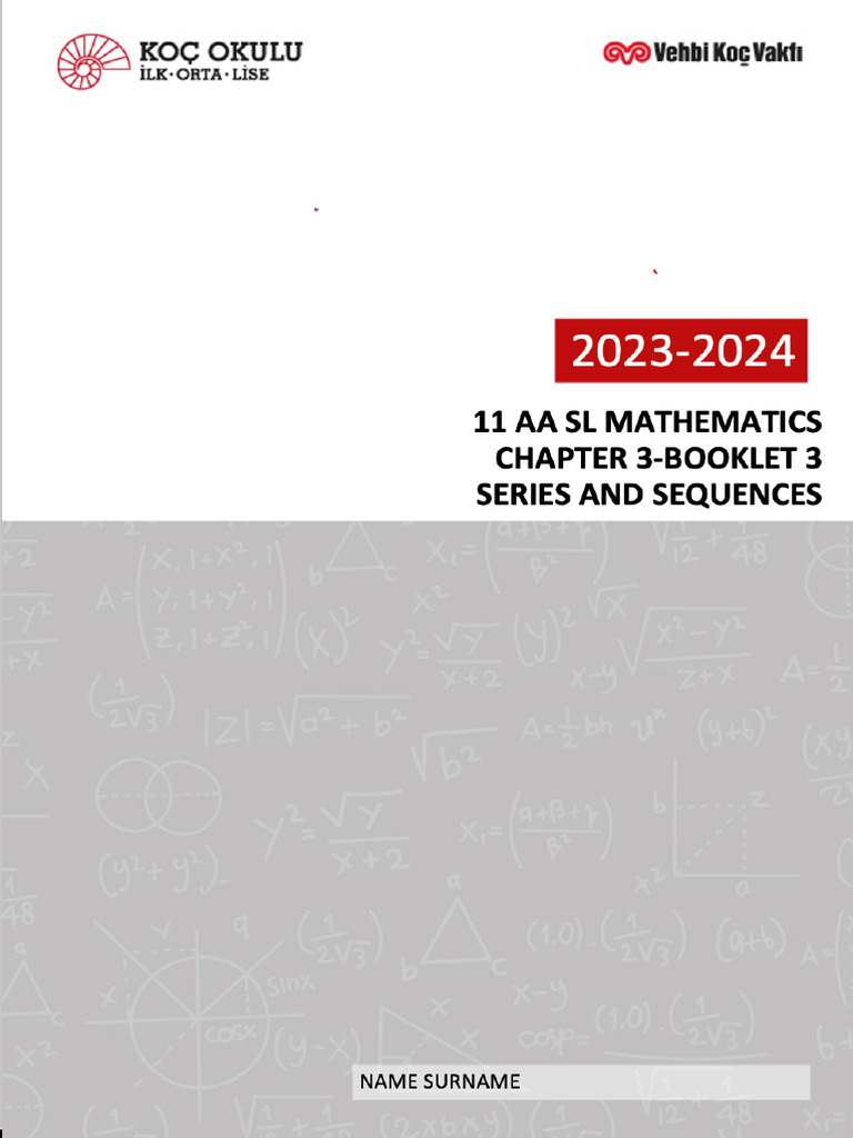 Key 1-Chapter 3 11 Ib Aaslbooklet 3 | PDF | Numbers | Summation