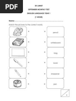 Soalan ENGLISH BI Bahasa Inggeris Tahun 2 Paper 2