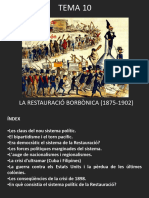 TEMA 10. La RestauraciÃ BorbÃ Nica (1875-1902) PDF