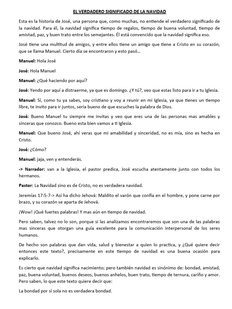 El Verdadero Significado de la Navidad | PDF | Cristo (título) | Amor