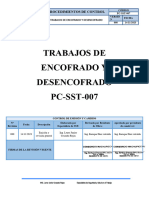 Pc-sst-007 Trabajos de Encofrado y Desencofrado