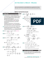 Testy Z Matematiky Pro Žáky 9. Tříd ZŠ - Příloha: Rozšířený Klíč