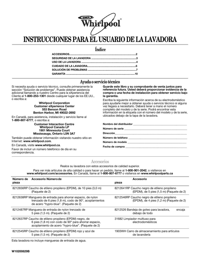 Www Whirlpool Com Manual En Espaol