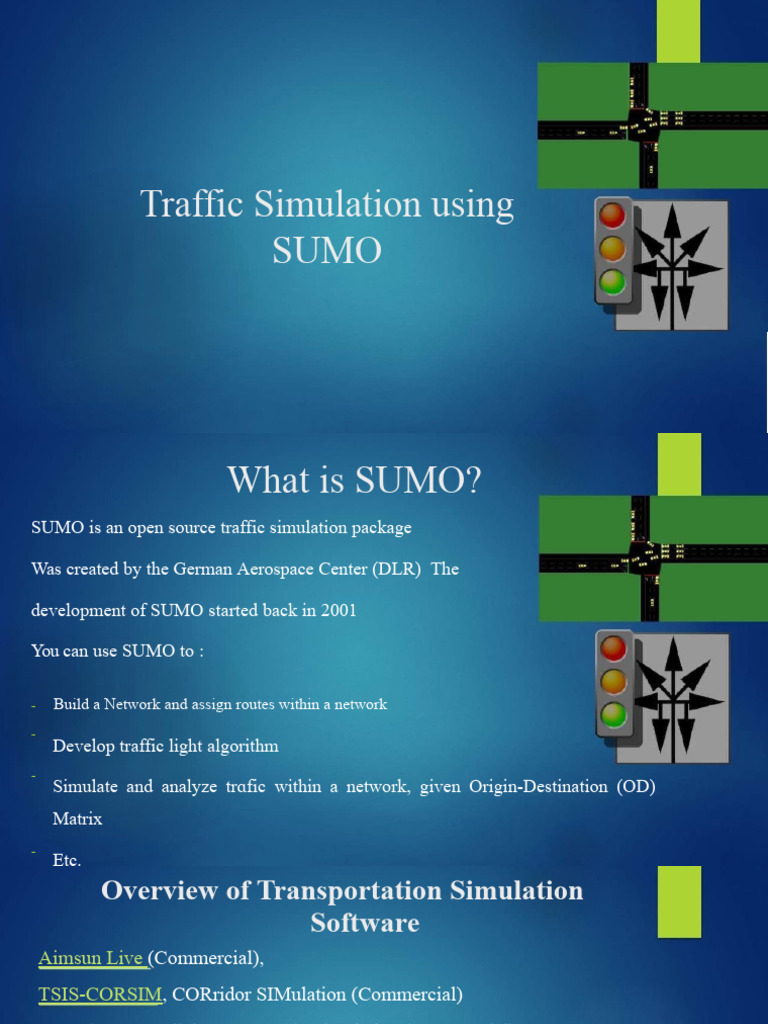 SUMO Traffic Simulation Overview | PDF | Traffic | Simulation