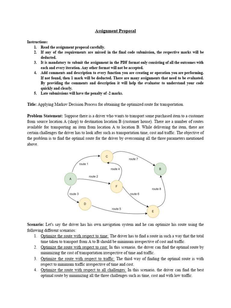 Route Optimization Assignment | PDF | Mathematical Optimization ...
