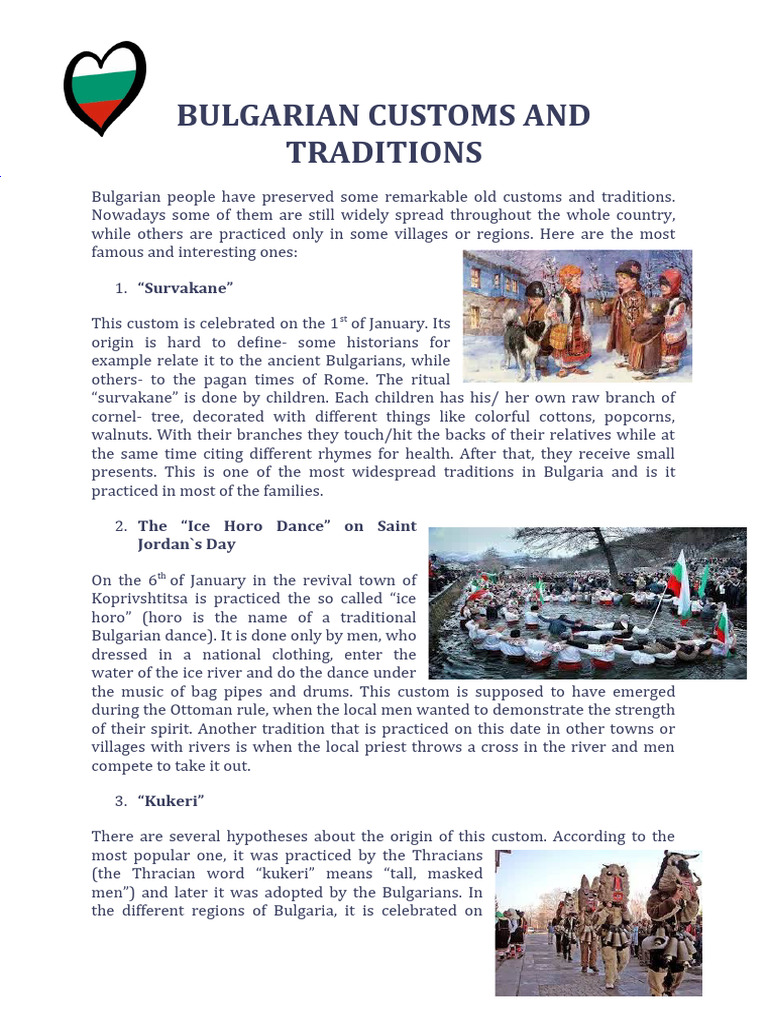 Bulgarian Customs And Traditions Pdf Traditions Cultural Anthropology