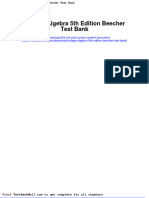 Full College Algebra 5Th Edition Beecher Test Bank PDF Docx Full Chapter Chapter