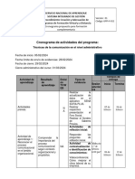 Cronograma Tecnicas de Comunicacion en El Nivel Administrativo - 2906335