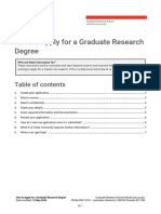 How To Apply For A Graduate Research Degree