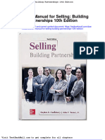 Full Solution Manual For Selling Building Partnerships 10Th Edition PDF Docx Full Chapter Chapter