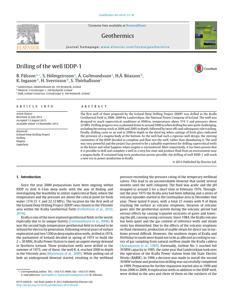 Drilling Insights from IDDP-1 Well | PDF | Casing (Borehole)