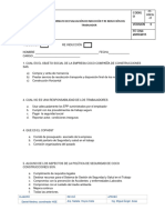 Formato de Evaluación de Induccion y Reinduccion Coco Construcciones