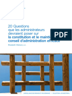 20 Questions Que Les Administrateurs Devraient Poser Sur Constitution Et Le Maintien Dun Conseil Dadministration Efficace FR Juillet R2 00304