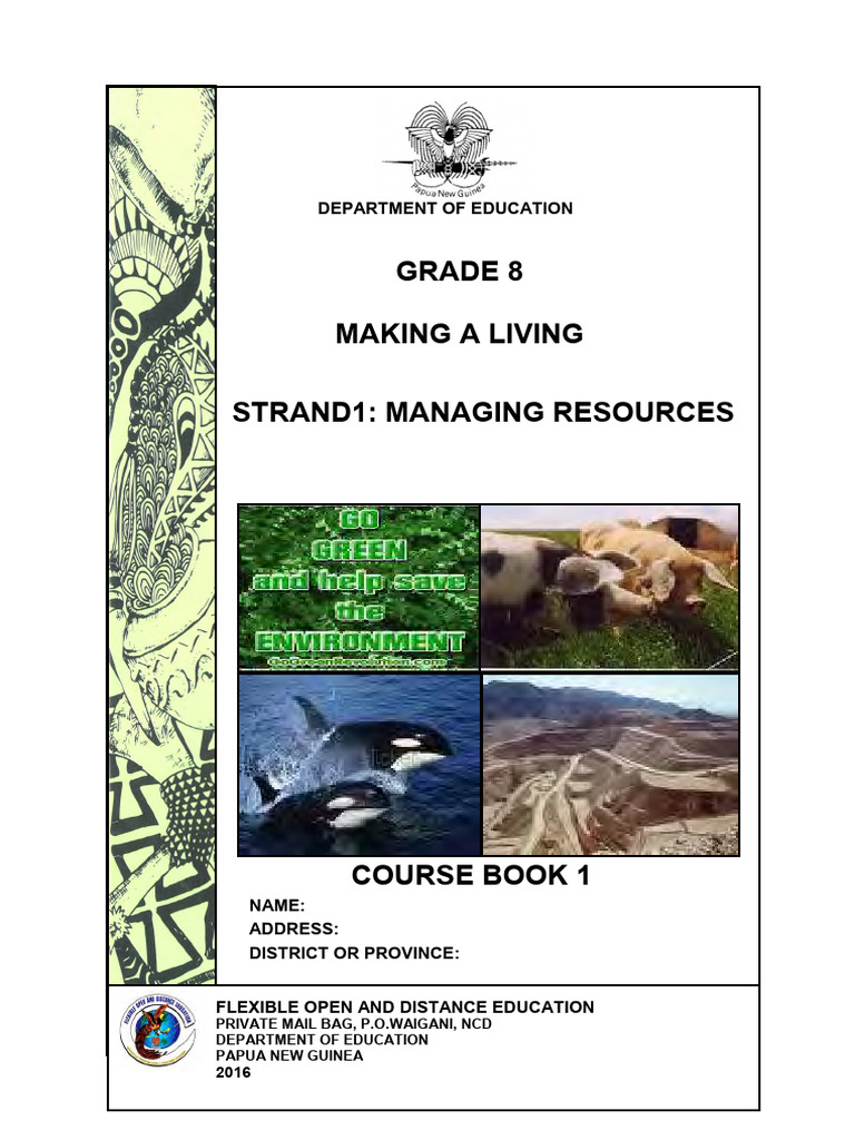 Gr8 Making A Living S1 | PDF | Papua New Guinea | Curriculum