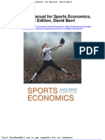 Full Solution Manual For Sports Economics 1St Edition David Berri PDF Docx Full Chapter Chapter